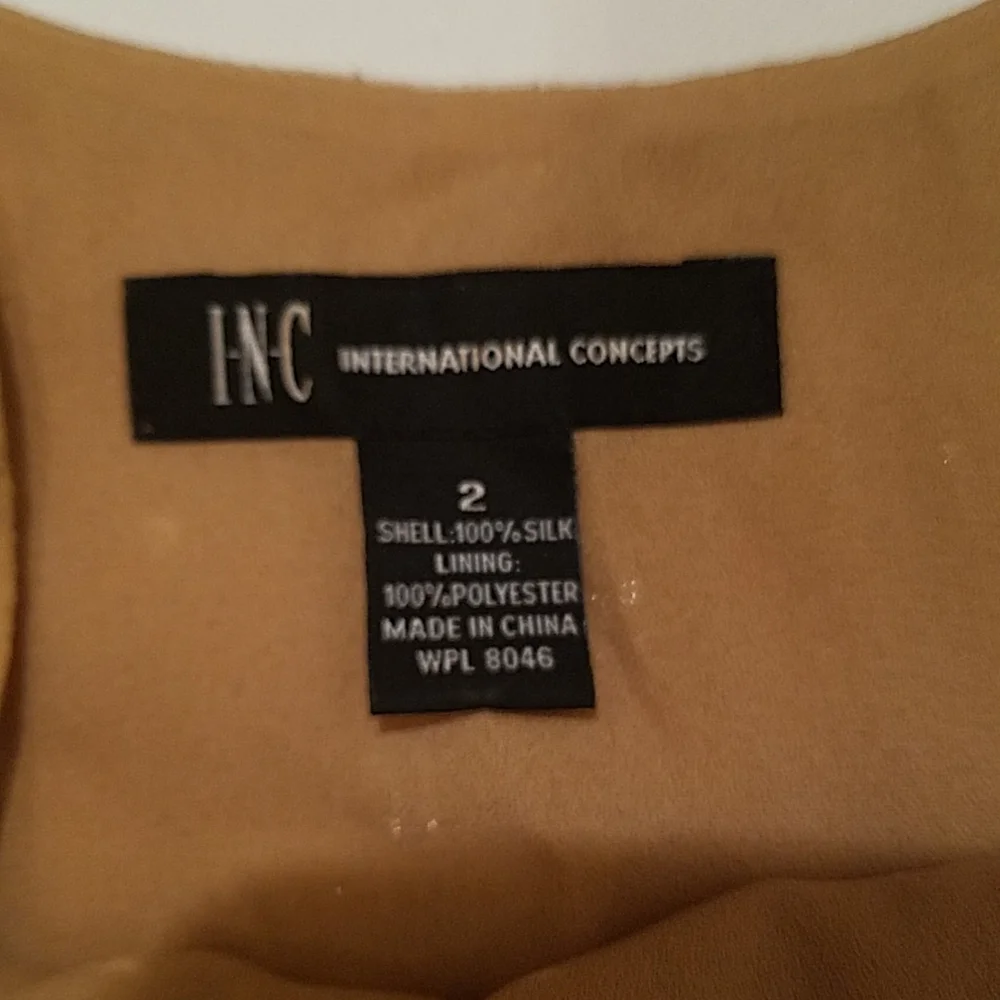 Gold Metallic Sequin and Silk Above Knee Shift Dress Party Dance Prom Sz 2 EUC - Picture 8 of 14